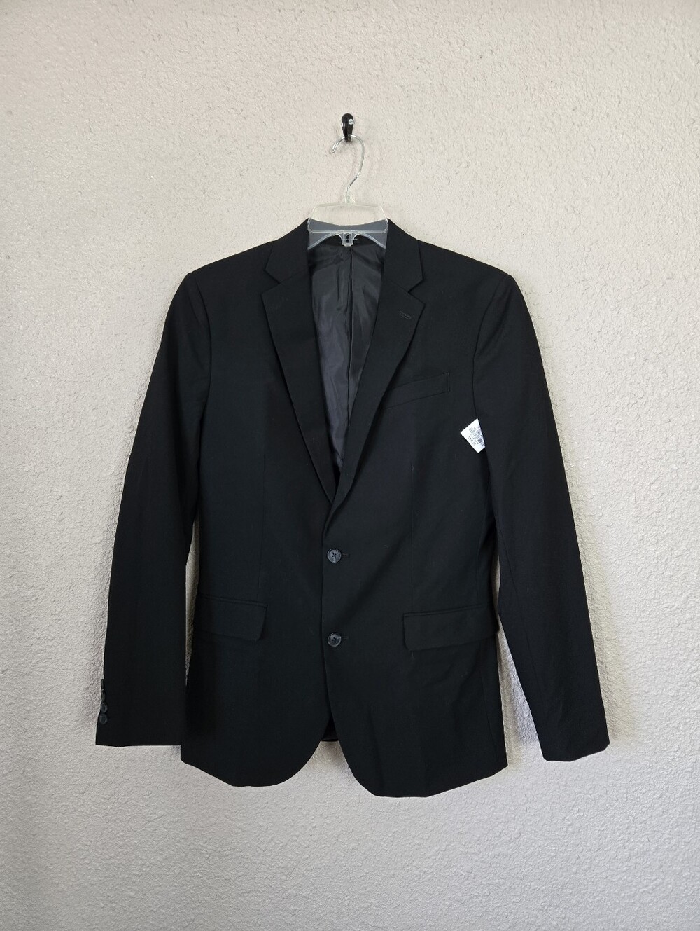 J.Ferrar Mens Black Slim Dress Coat Size 42 New With Tags #2C2131